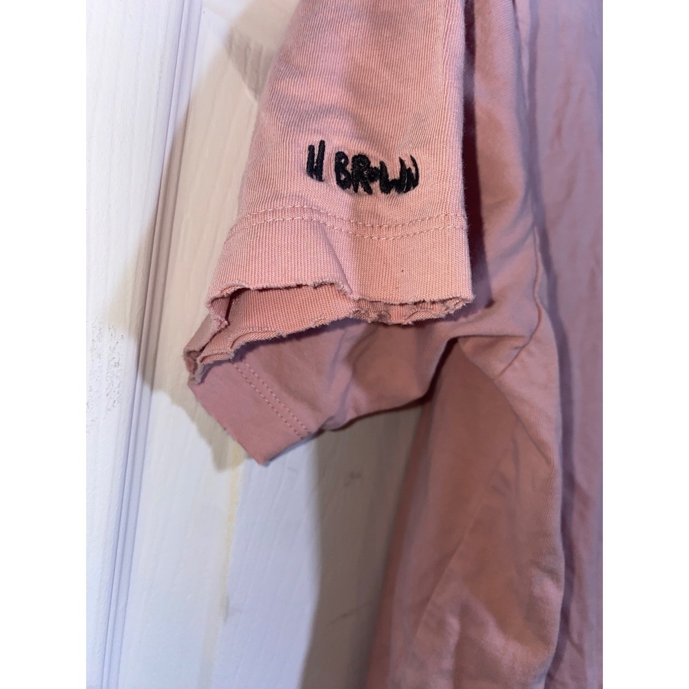 Uniqlo UT Heather Brown Surfer Girl Graphic T-Shirt Pink XS Surf Art Tee - Picture 5 of 5